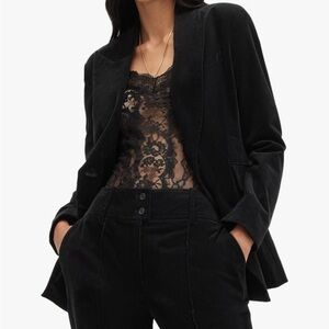 AllSaints Women's SEVENH Cord Blazer, Black New With Tags.